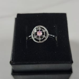 Snowflake inspired silver ring